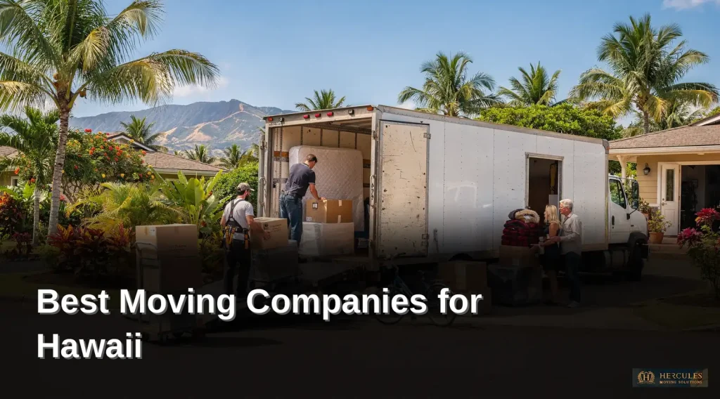 Movers loading a truck for a Hawaii move with professional long-distance moving services